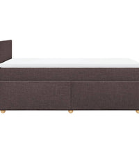 Boxspringbett mit Matratze Dunkelbraun 90x190 cm Stoff