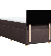 Boxspringbett mit Matratze Dunkelbraun 90x190 cm Stoff