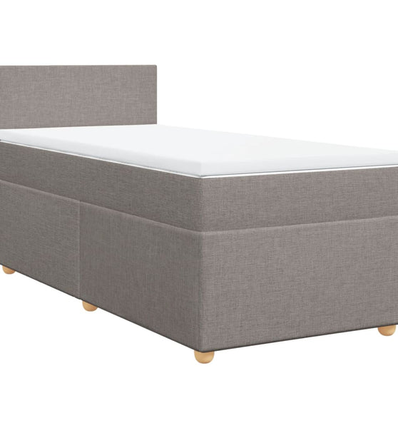 Boxspringbett mit Matratze Taupe 90x190 cm Stoff