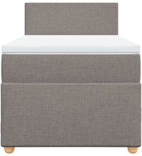 Boxspringbett mit Matratze Taupe 90x190 cm Stoff