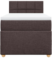 Boxspringbett mit Matratze Dunkelbraun 90x190 cm Stoff