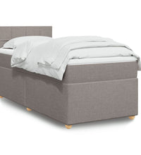 Boxspringbett mit Matratze Taupe 90x190 cm Stoff