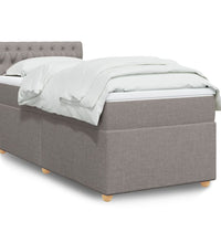Boxspringbett mit Matratze Taupe 90x190 cm Stoff