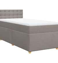 Boxspringbett mit Matratze Taupe 90x190 cm Stoff