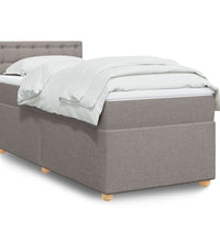 Boxspringbett mit Matratze Taupe 90x190 cm Stoff