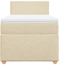 Boxspringbett mit Matratze Creme 90x200 cm Stoff