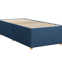 Boxspringbett mit Matratze Blau 90x200 cm Stoff