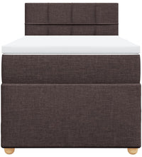 Boxspringbett mit Matratze Dunkelbraun 90x200 cm Stoff