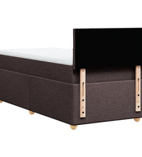 Boxspringbett mit Matratze Dunkelbraun 90x200 cm Stoff