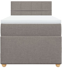 Boxspringbett mit Matratze Taupe 90x200 cm Stoff