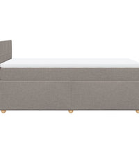 Boxspringbett mit Matratze Taupe 90x200 cm Stoff