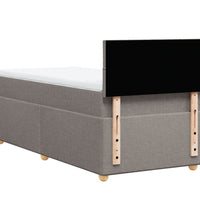 Boxspringbett mit Matratze Taupe 90x200 cm Stoff