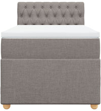 Boxspringbett mit Matratze Taupe 90x200 cm Stoff