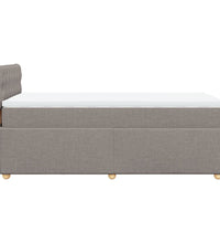 Boxspringbett mit Matratze Taupe 90x200 cm Stoff