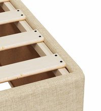 Boxspringbett mit Matratze Creme 90x200 cm Stoff