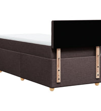 Boxspringbett mit Matratze Dunkelbraun 90x200 cm Stoff