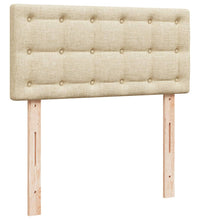 Boxspringbett mit Matratze Creme 90x200 cm Stoff