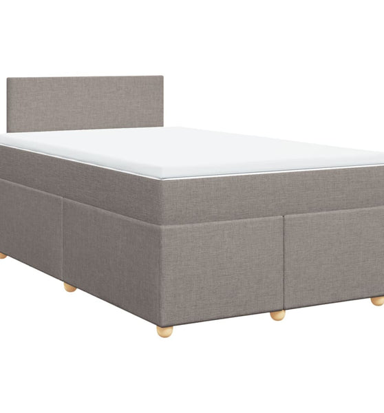 Boxspringbett mit Matratze Taupe 120x190 cm Stoff