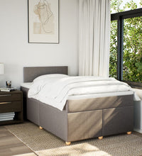 Boxspringbett mit Matratze Taupe 120x190 cm Stoff