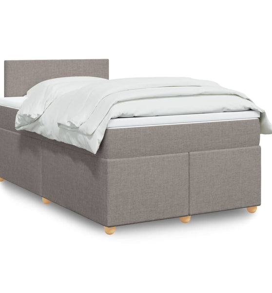 Boxspringbett mit Matratze Taupe 120x190 cm Stoff
