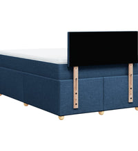 Boxspringbett mit Matratze Blau 120x190 cm Stoff