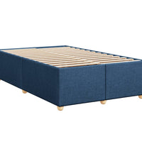 Boxspringbett mit Matratze Blau 120x190 cm Stoff