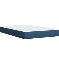 Boxspringbett mit Matratze Blau 120x190 cm Stoff