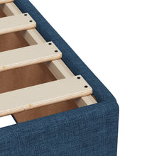 Boxspringbett mit Matratze Blau 120x190 cm Stoff