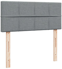 Boxspringbett mit Matratze Hellgrau 120x190 cm Stoff