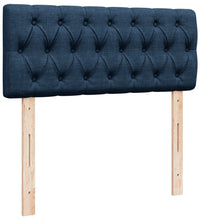 Boxspringbett mit Matratze Blau 120x190 cm Stoff