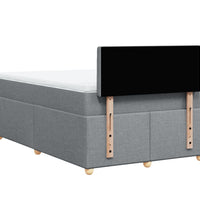 Boxspringbett mit Matratze Hellgrau 120x190 cm Stoff
