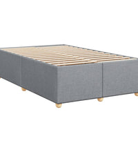 Boxspringbett mit Matratze Hellgrau 120x190 cm Stoff