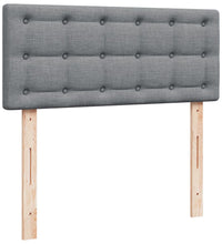 Boxspringbett mit Matratze Hellgrau 120x190 cm Stoff