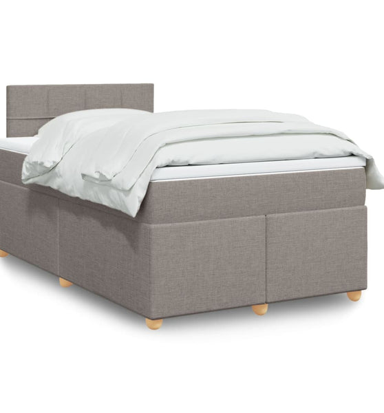Boxspringbett mit Matratze Taupe 120x200 cm Stoff