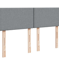 Boxspringbett mit Matratze Hellgrau 140x190 cm Stoff
