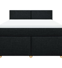 Boxspringbett mit Matratze Schwarz 140x190 cm Stoff