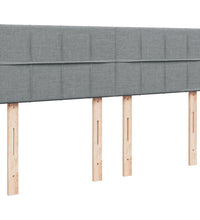 Boxspringbett mit Matratze Hellgrau 140x190 cm Stoff