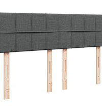Boxspringbett mit Matratze Dunkelgrau 140x190 cm Stoff