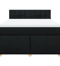 Boxspringbett mit Matratze Schwarz 140x190 cm Stoff