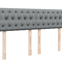 Boxspringbett mit Matratze Hellgrau 140x190 cm Stoff