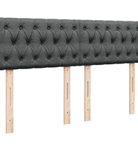 Boxspringbett mit Matratze Dunkelgrau 140x190 cm Stoff