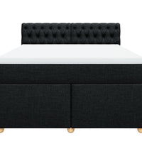 Boxspringbett mit Matratze Schwarz 140x190 cm Stoff