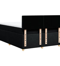 Boxspringbett mit Matratze Schwarz 140x190 cm Stoff