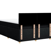 Boxspringbett mit Matratze Schwarz 140x200 cm Stoff