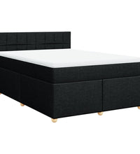 Boxspringbett mit Matratze Schwarz 140x200 cm Stoff