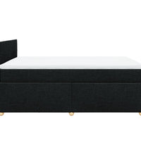 Boxspringbett mit Matratze Schwarz 140x200 cm Stoff