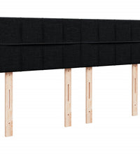 Boxspringbett mit Matratze Schwarz 140x200 cm Stoff