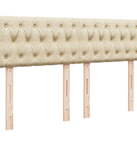 Boxspringbett mit Matratze Creme 140x200 cm Stoff