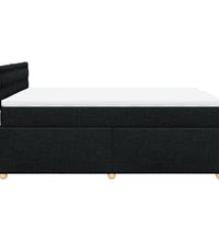 Boxspringbett mit Matratze Schwarz 140x200 cm Stoff