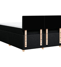 Boxspringbett mit Matratze Schwarz 140x200 cm Stoff